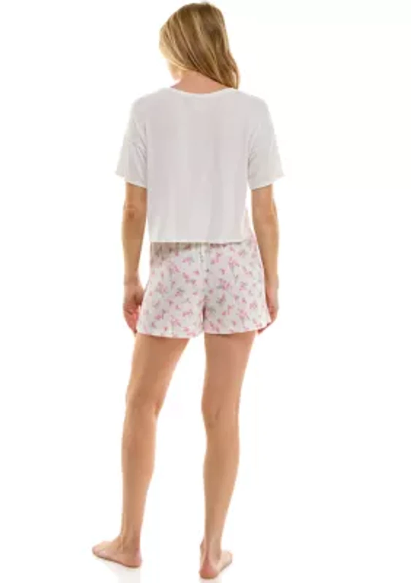 Two Piece Knit Boxer Pajama Set