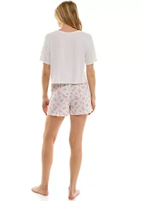 Two Piece Knit Boxer Pajama Set
