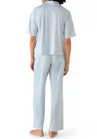 Women's Short Sleeve Notch Pajama Set