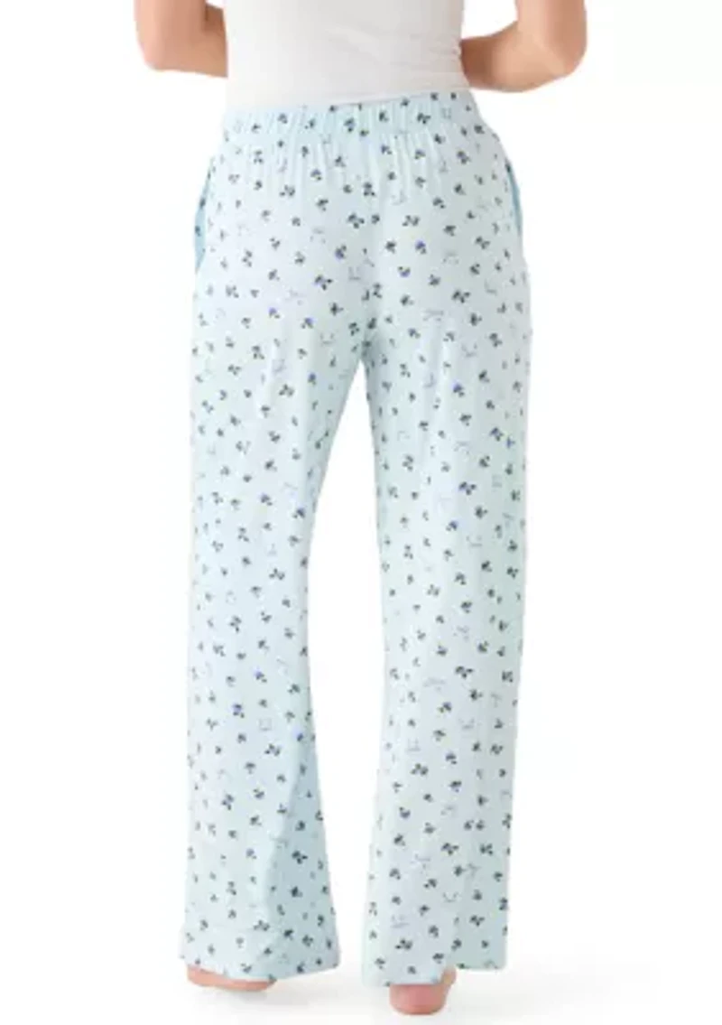 Women's Knit Boxer Pants Set