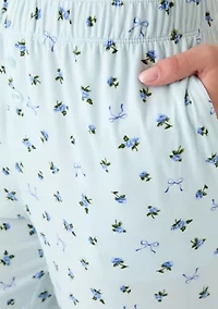 Women's Knit Boxer Pants Set