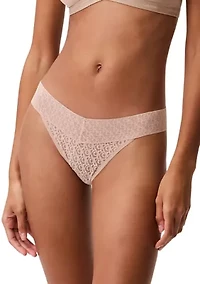 Logo Lace Low Rise Bikini Panty