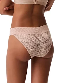 Logo Lace Low Rise Bikini Panty