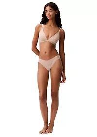 Logo Lace Low Rise Bikini Panty