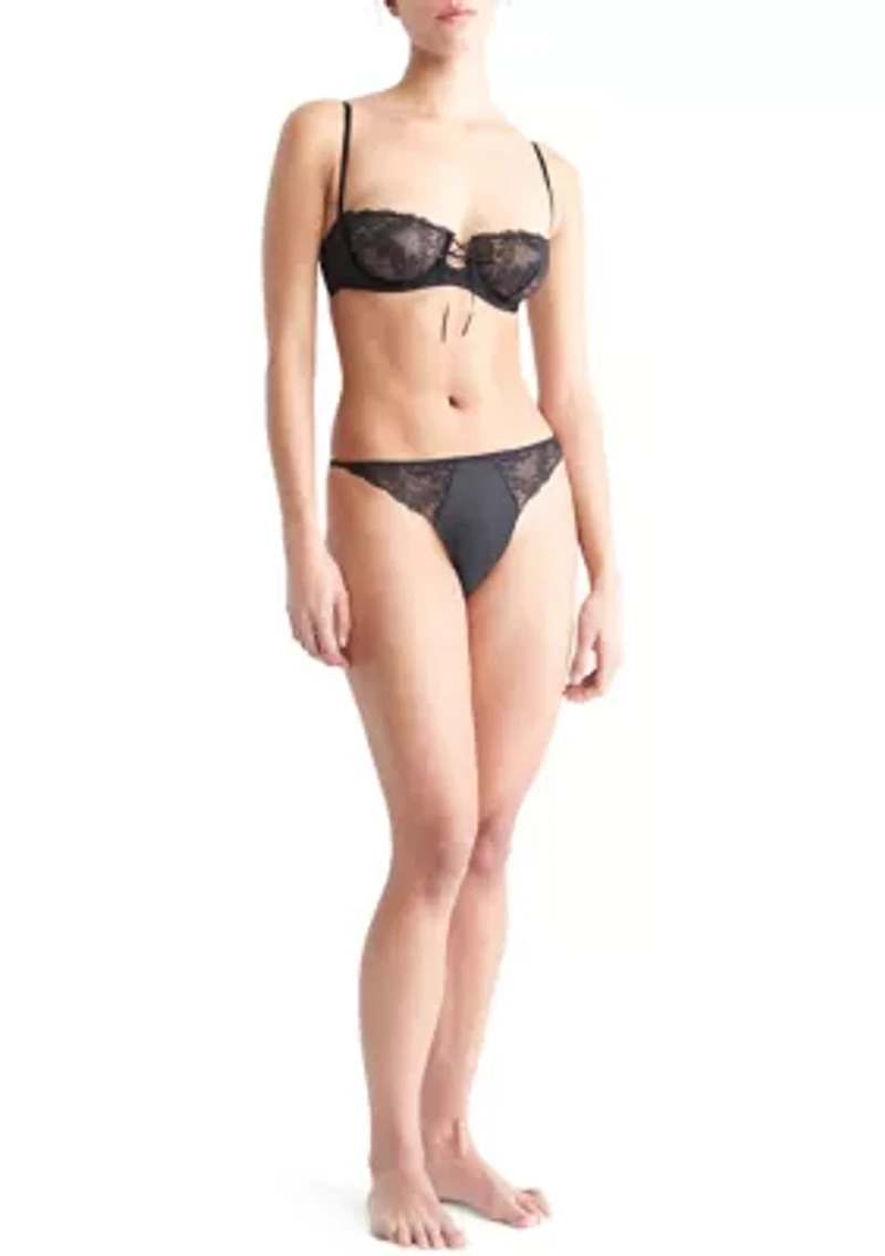 Black Bridal Unlined Balconette Bra