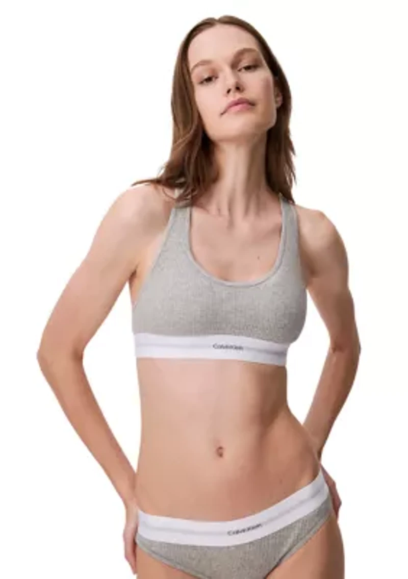 Modern Rib Lined Racerback Bralette