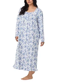 Plus Long Sleeve Nightgown