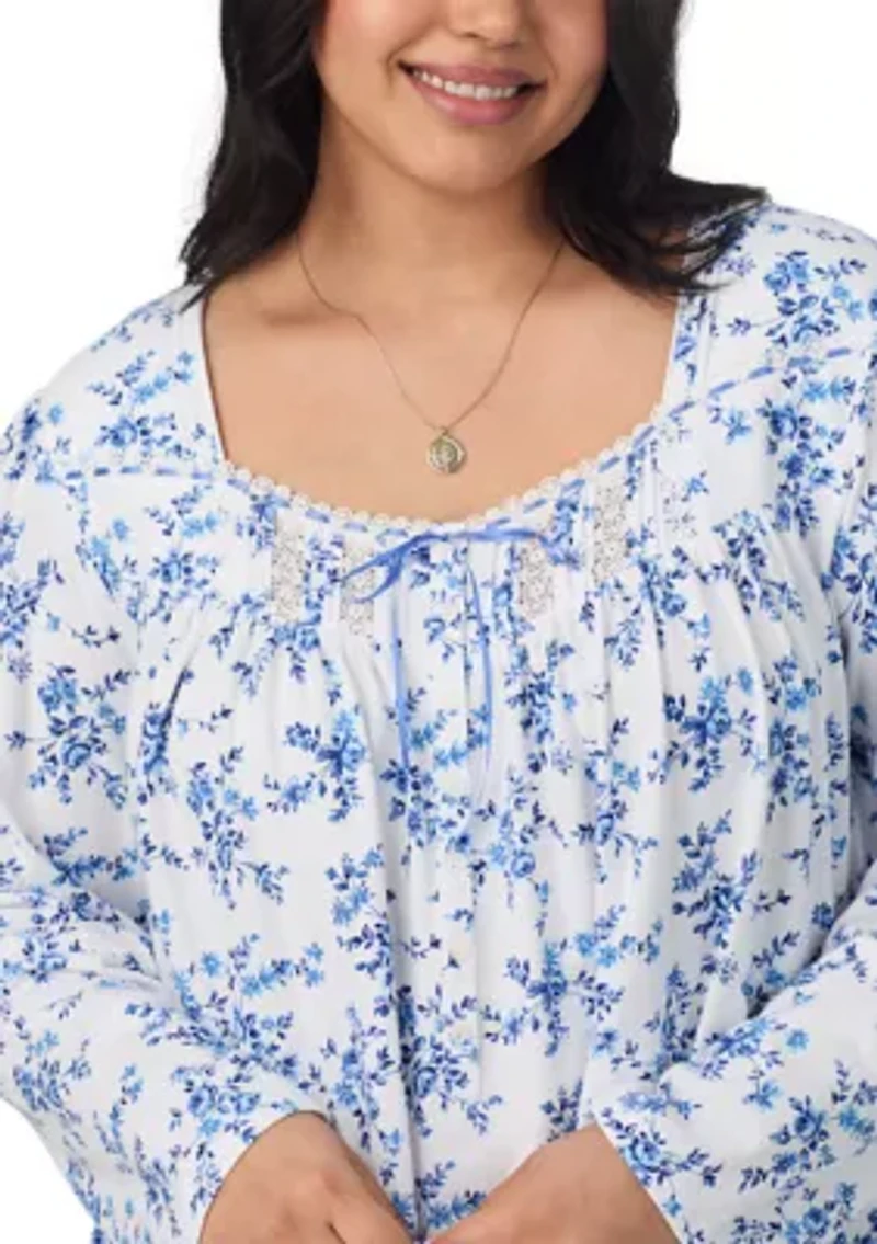 Plus Long Sleeve Nightgown