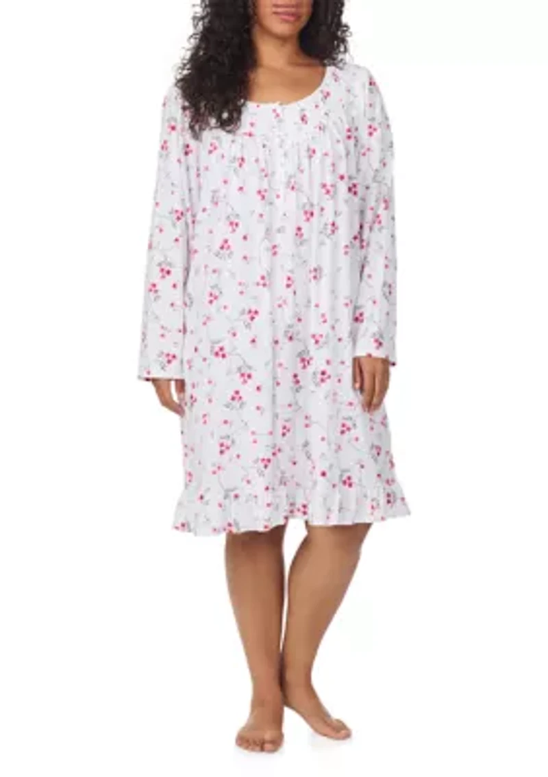 Plus Long Sleeve Waltz Nightgown