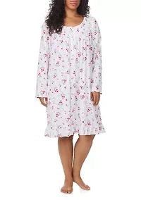 Plus Long Sleeve Waltz Nightgown