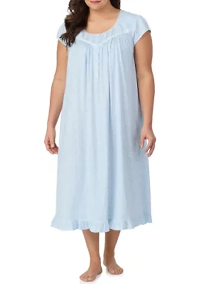 Women's Short Sleeve Long Nightgown