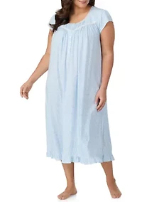 Women's Short Sleeve Long Nightgown