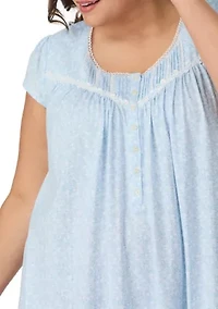 Women's Short Sleeve Long Nightgown