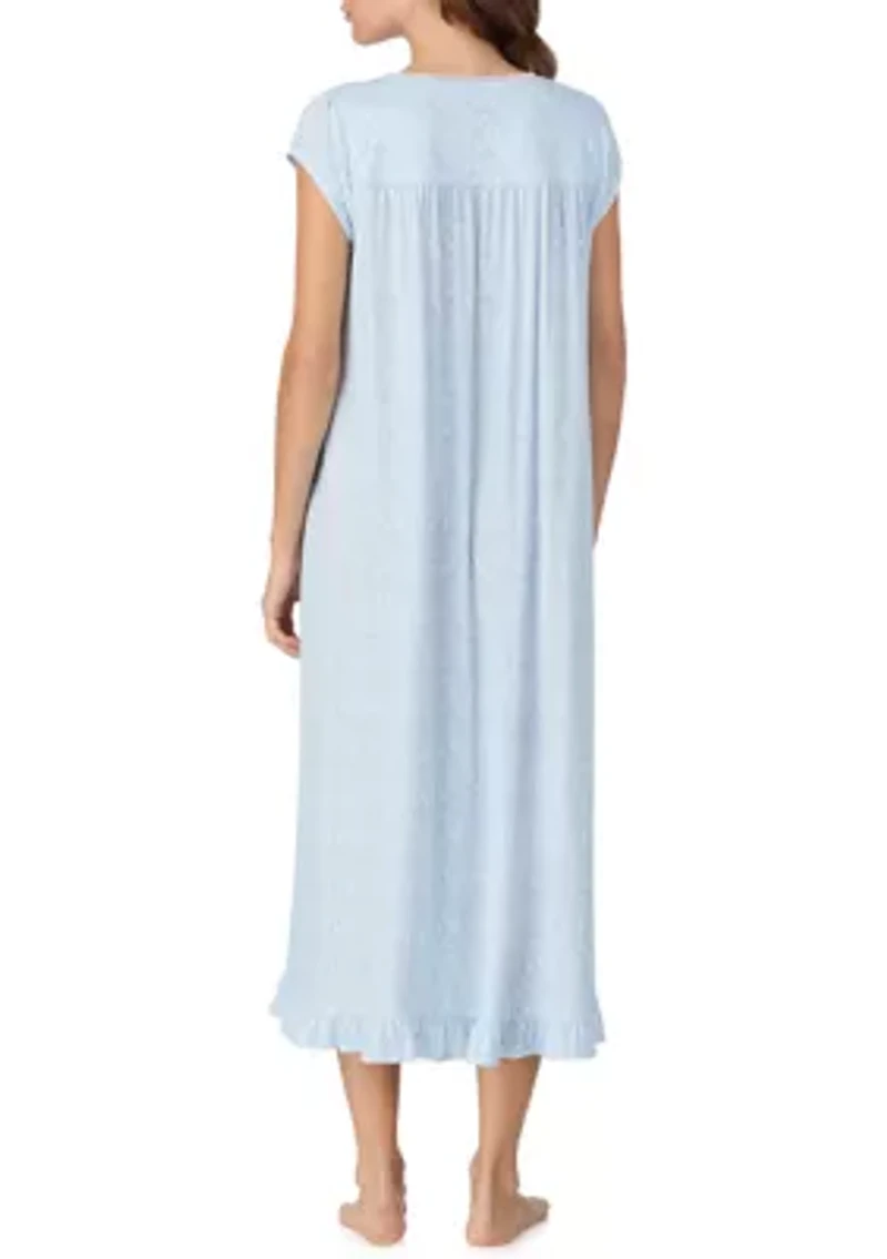 Women's Short Sleeve Long Nightgown