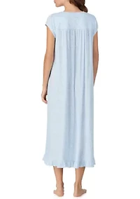 Women's Short Sleeve Long Nightgown