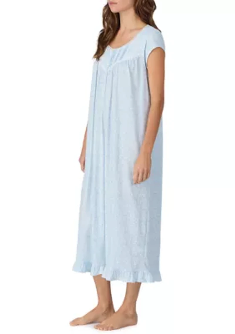 Women's Short Sleeve Long Nightgown