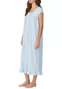 Women's Short Sleeve Long Nightgown