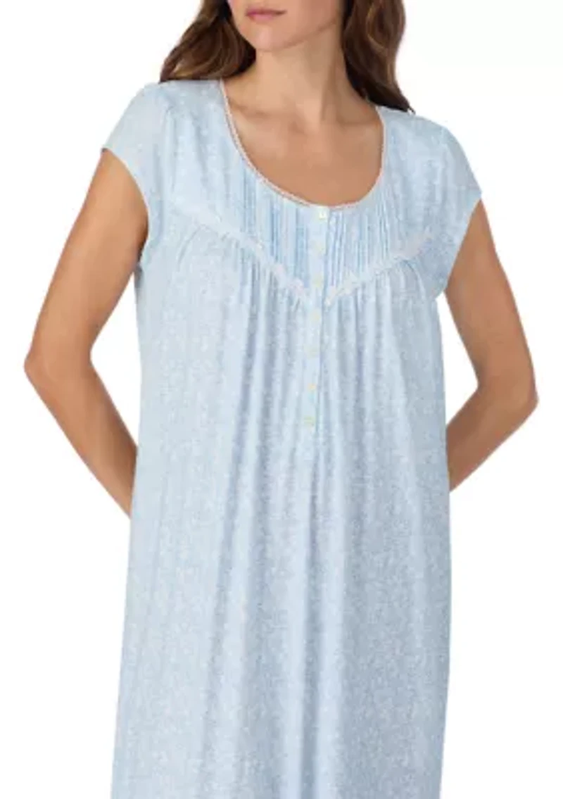 Women's Short Sleeve Long Nightgown