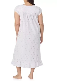 Plus Sleeve Long Knit Nightgown