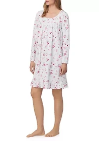 Long Sleeve Printed Nightgown
