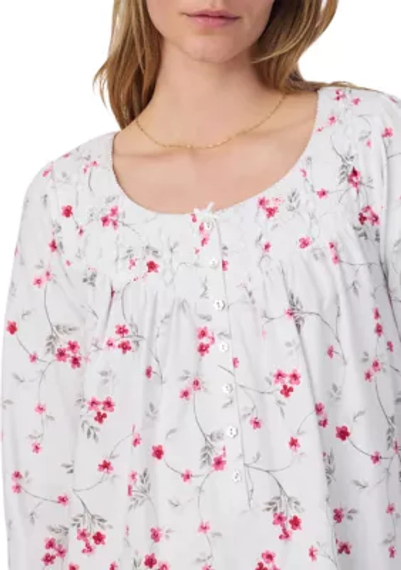Long Sleeve Printed Nightgown