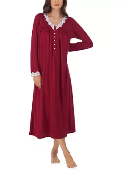 Sweater Knit Ballet Long Sleeve Nightgown