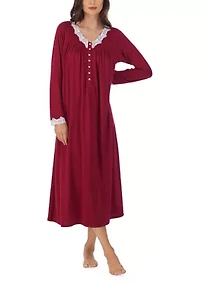 Sweater Knit Ballet Long Sleeve Nightgown