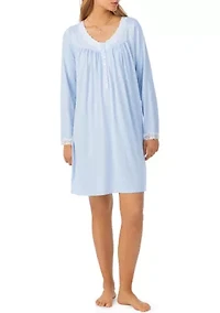 Sweater Knit Short Long Sleeve Nightgown