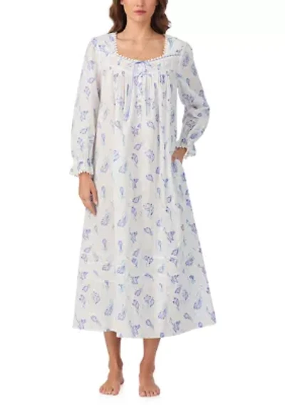 Printed Sweetheart Neck Nightgown
