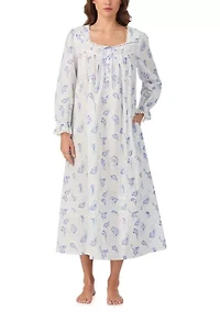 Printed Sweetheart Neck Nightgown