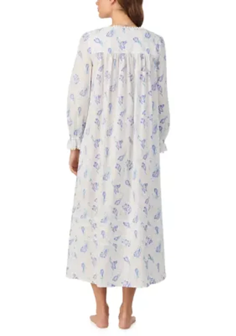 Printed Sweetheart Neck Nightgown