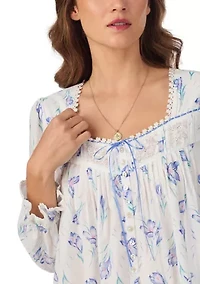 Printed Sweetheart Neck Nightgown