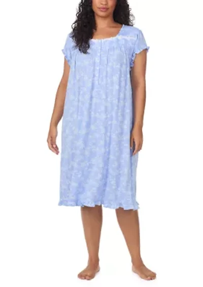 Plus Short Sleeve Waltz Nightgown