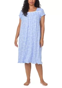 Plus Short Sleeve Waltz Nightgown