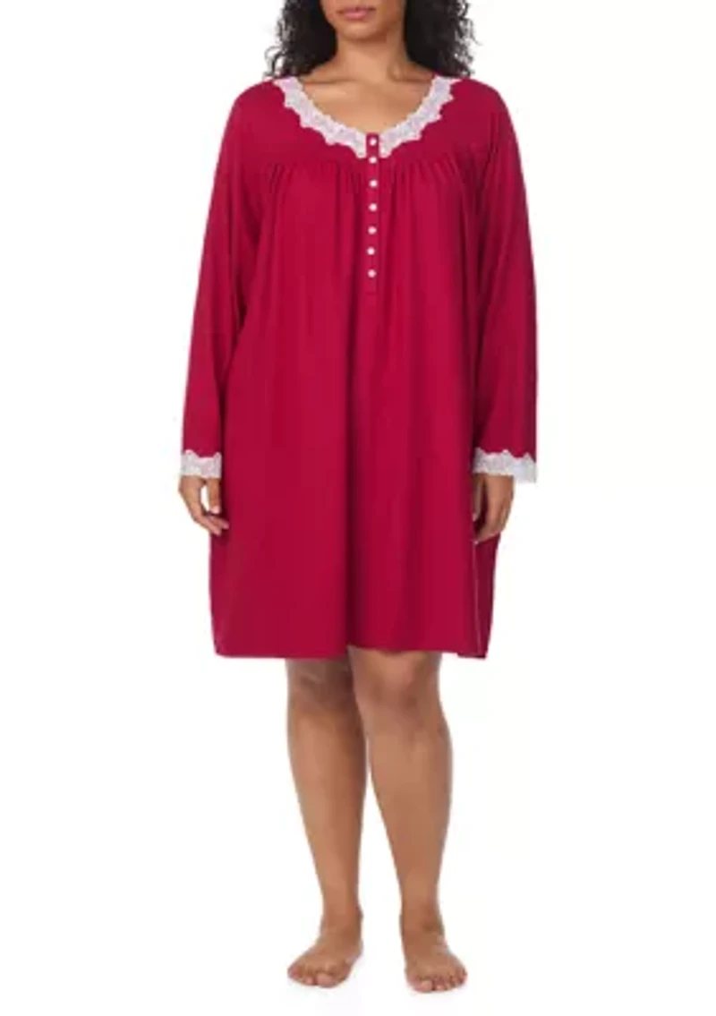 Plus Dream Sweater Knit Nightgown