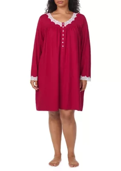 Plus Dream Sweater Knit Nightgown