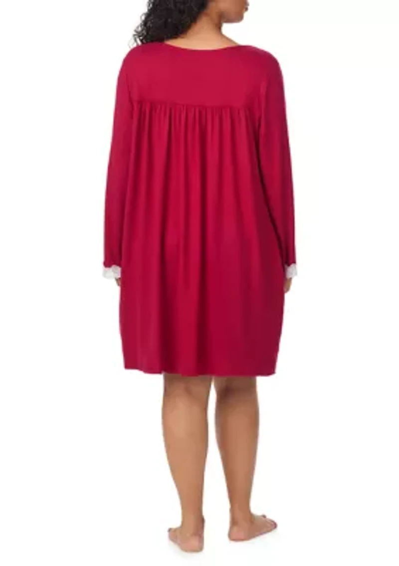 Plus Dream Sweater Knit Nightgown