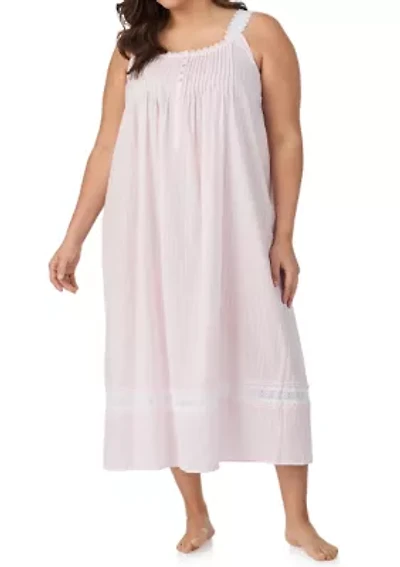 Plus Sleeveless Long Night Gown