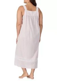Plus Sleeveless Long Night Gown