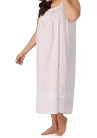 Plus Sleeveless Long Night Gown