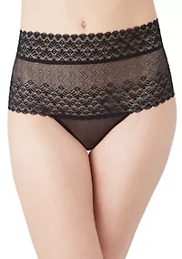 High Waist Thong with Dynamic Lace Design
