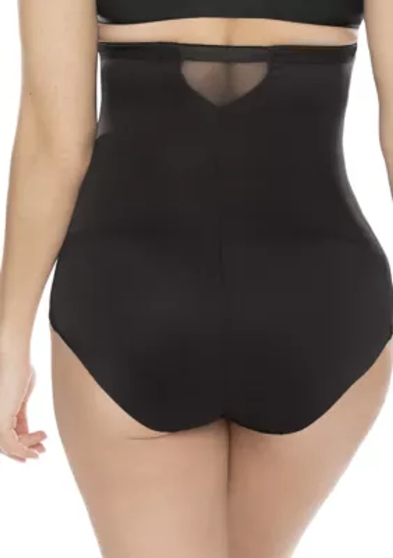 Extra Firm High Waist Brief with Sheer Trim - 2785