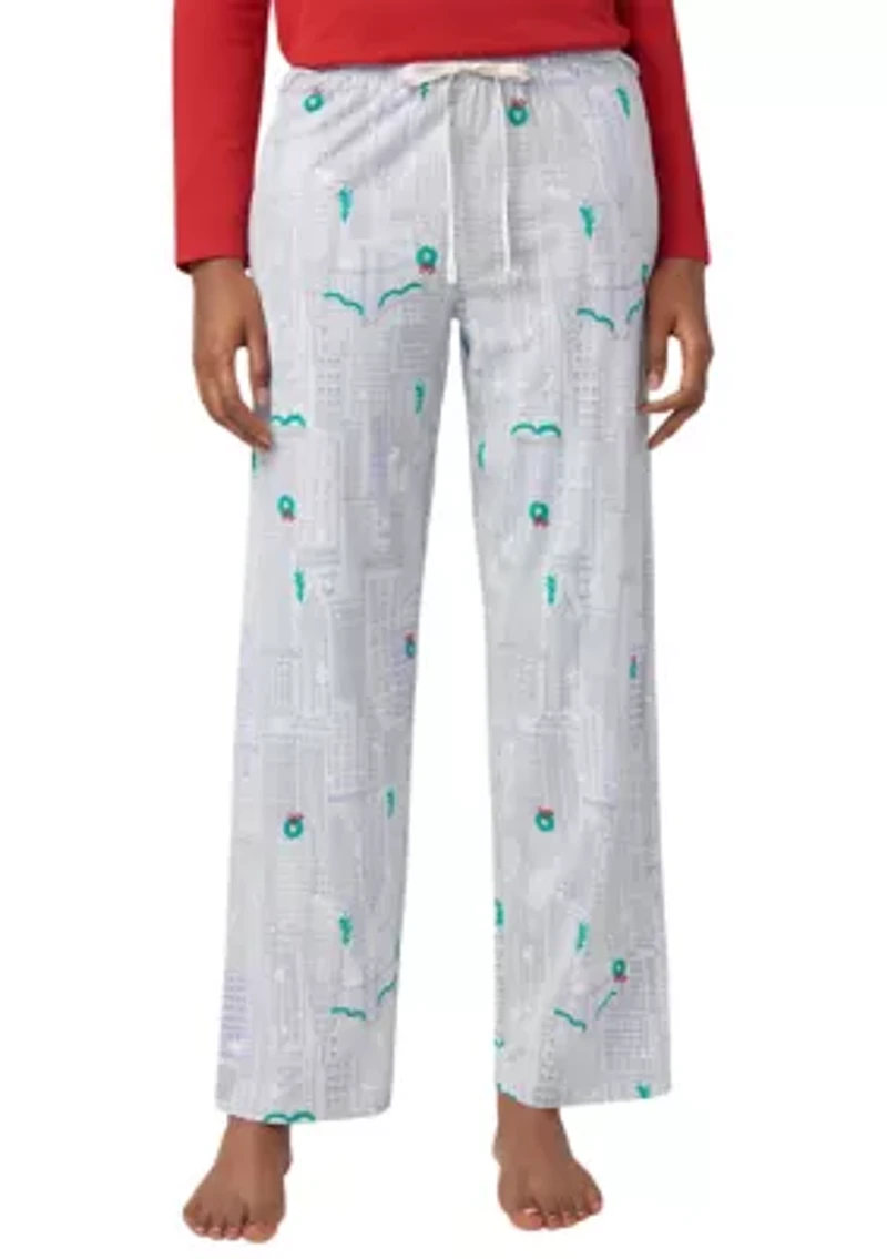 City Snowscape Pajama Pants