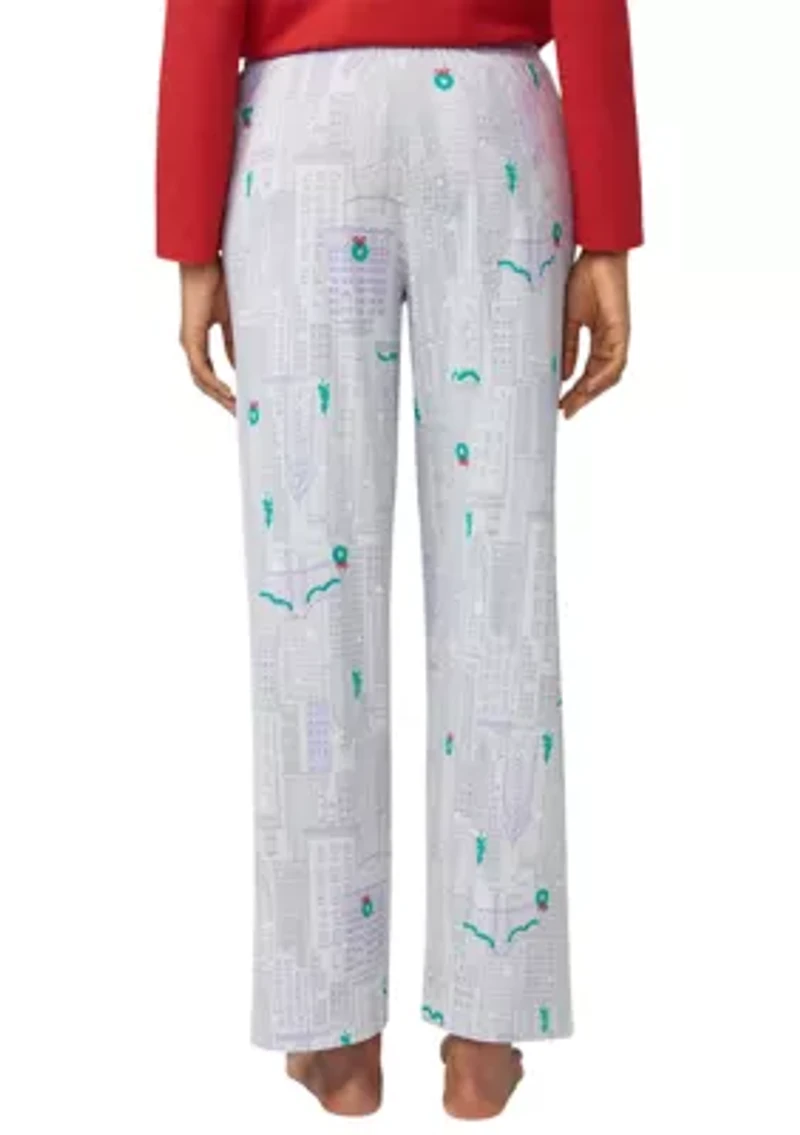 City Snowscape Pajama Pants