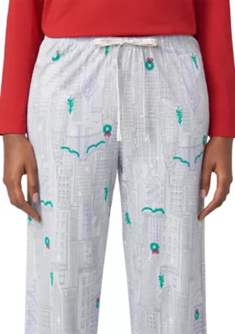 City Snowscape Pajama Pants