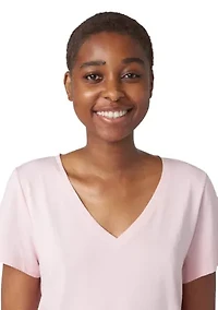 Solid V-Neck Sleep T-Shirt