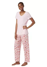 Solid V-Neck Sleep T-Shirt