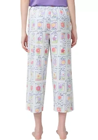 Women's Garden Seeds Capri Pajama Pants