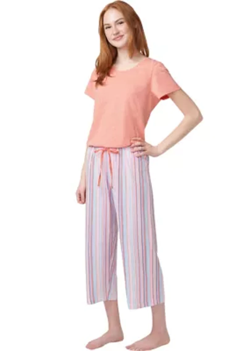 Women's Sunrise Stripe Capri Pajama Pants