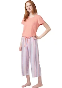 Women's Sunrise Stripe Capri Pajama Pants